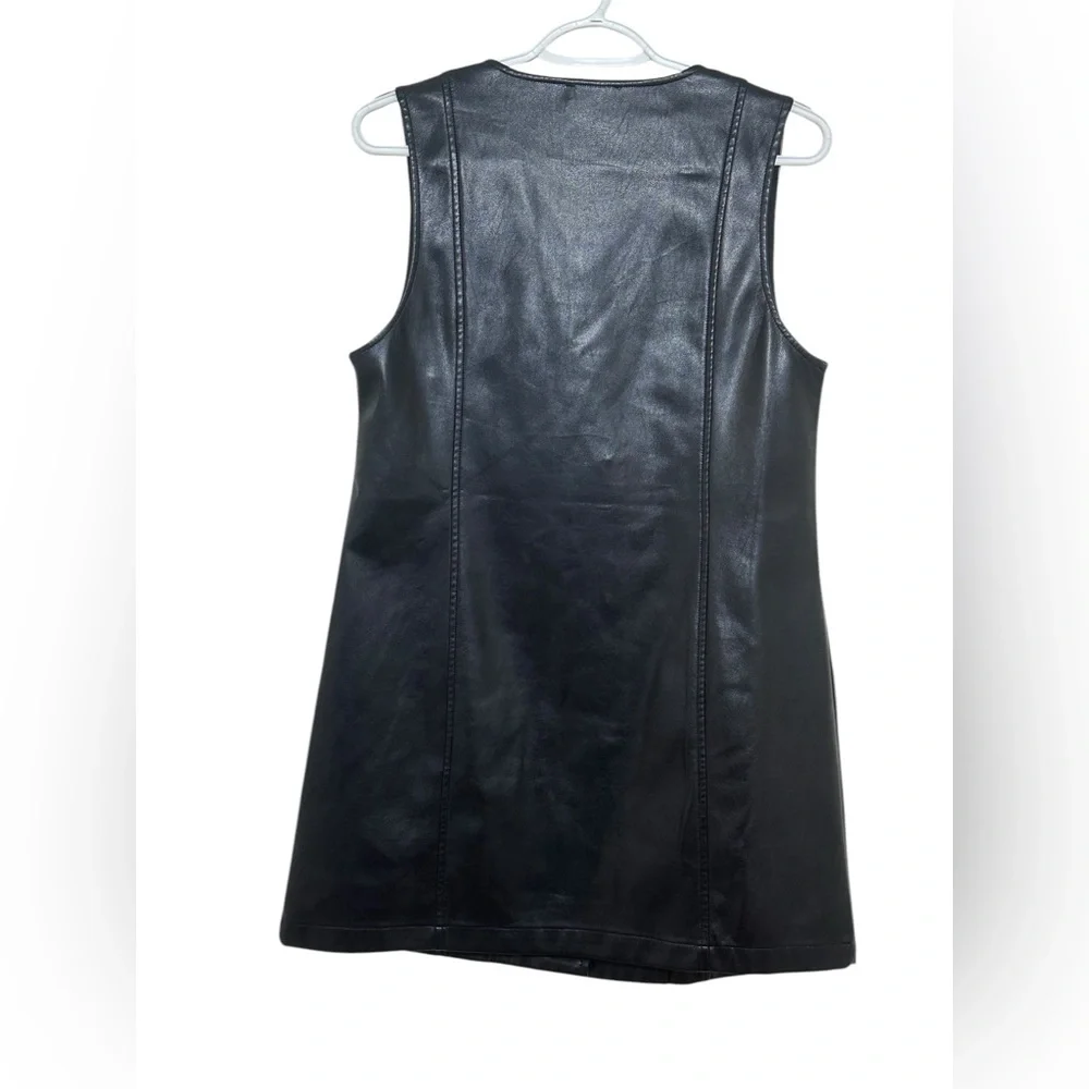 Nasty Gal Faux‎ Leather Vest Dress Black Size 6
